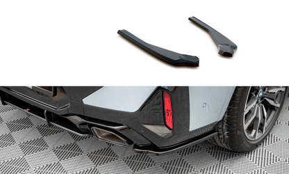 Heck Ansatz Flaps Diffusor für BMW X4 M-Paket G02 Facelift Carbon Look
