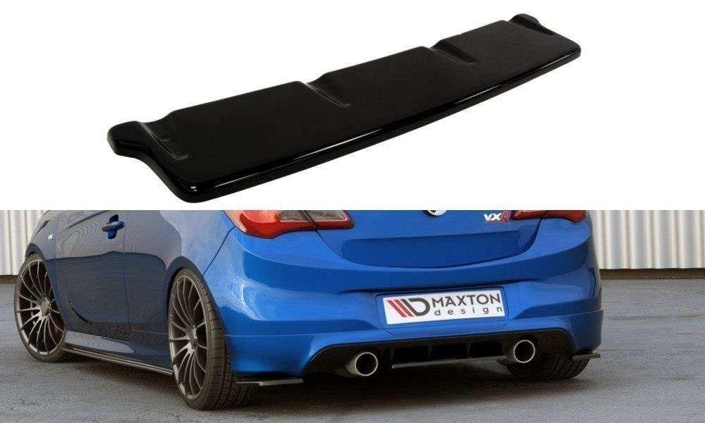 Mittlerer Diffusor Heck Ansatz für OPEL CORSA E OPC / VXR Carbon Look
