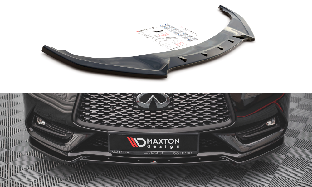 Front Ansatz für Infiniti Q60 S Mk2 schwarz matt