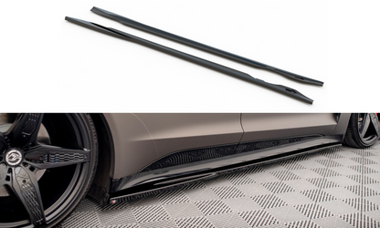 Seitenschweller Ansatz für V.1 für Audi e-Tron GT / RS GT Mk1 schwarz matt