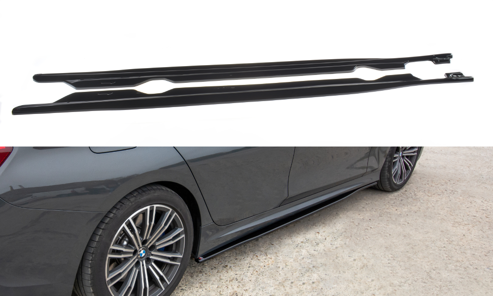 Seitenschweller Ansatz für BMW 3er G20 M Paket schwarz matt