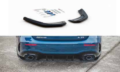 Heck Ansatz Flaps Diffusor für Mercedes A35 AMG Hatchback W177  Carbon Look