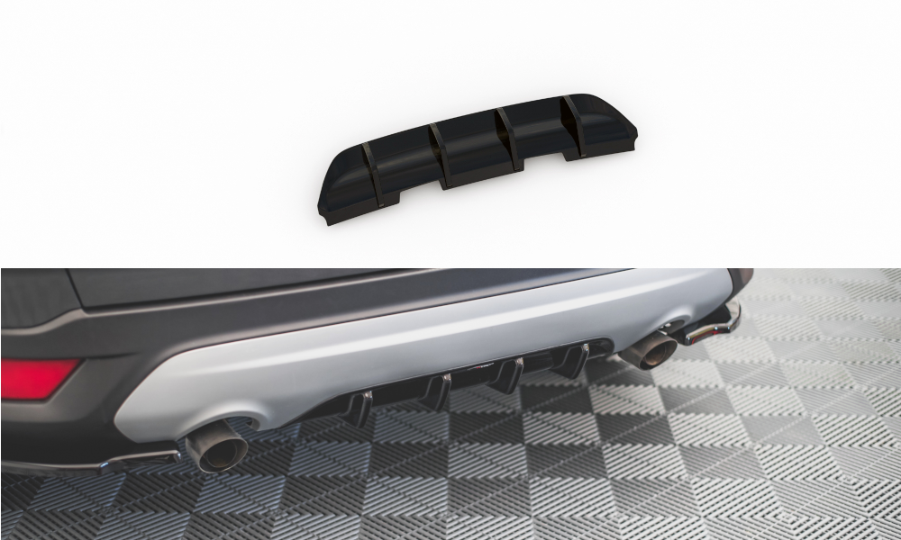 Diffusor Heck Ansatz für Ford Escape Mk3 schwarz matt