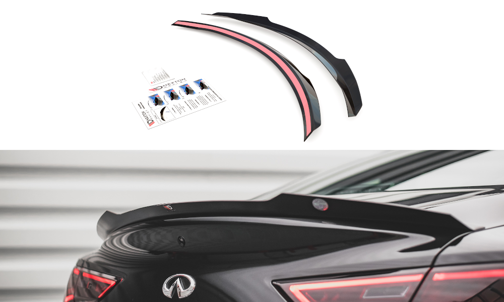 Spoiler CAP für Infiniti Q60 S Mk2 schwarz Hochglanz