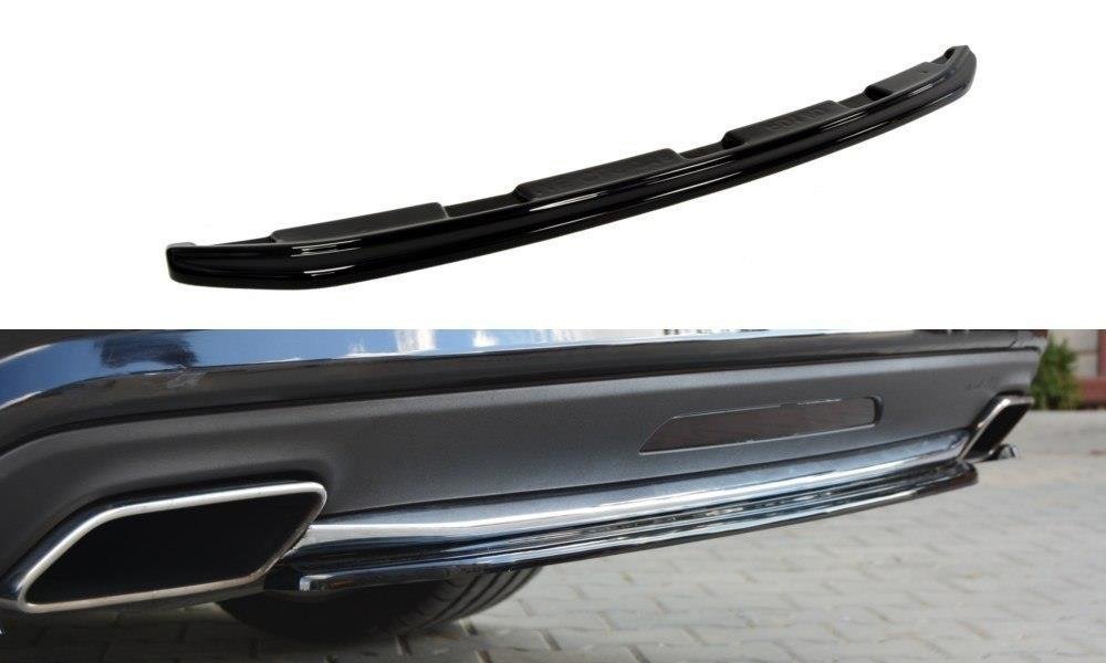 Mittlerer Diffusor Heck Ansatz für MERCEDES CLS C218  AMG LINE schwarz Hochglanz