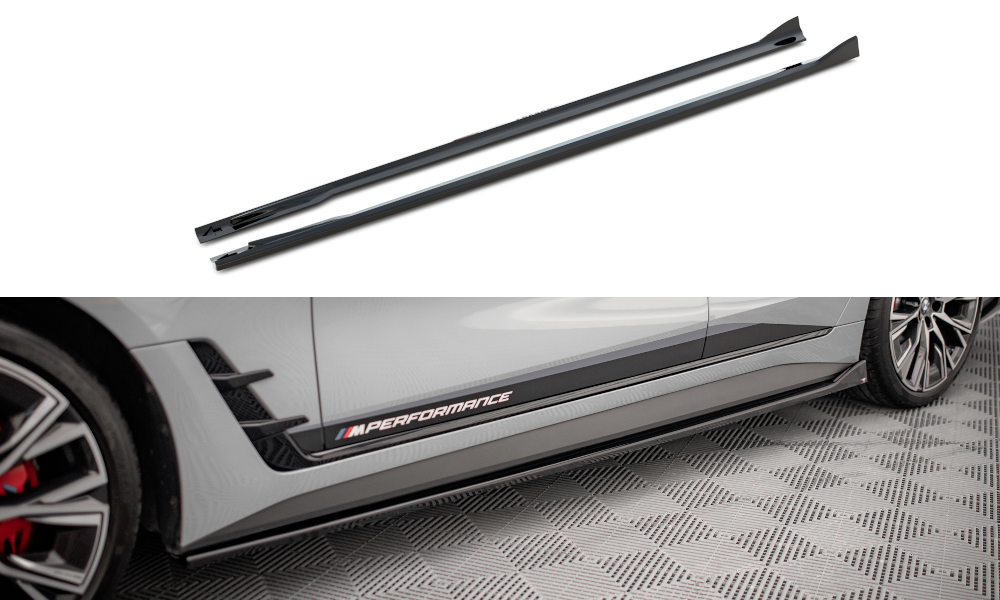 Seitenschweller Ansatz für V.2 für BMW 4er Gran Coupe M-Paket G26 schwarz matt