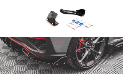 Heck Ansatz Flaps Diffusor +Flaps für V.1 Hyundai I30 N Hatchback Mk3 Facelift