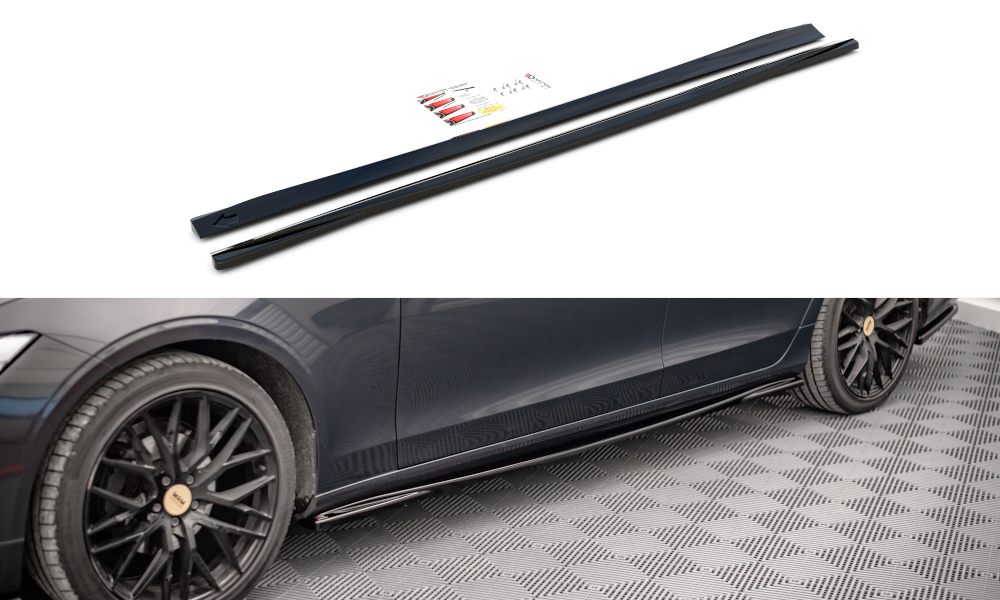 Seitenschweller Ansatz für Volvo V90 Mk2 schwarz matt