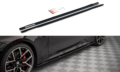 Seitenschweller Ansatz für V.3 für BMW 4er M-Paket G22 schwarz matt