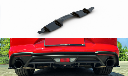 Diffusor Heck Ansatz für Ford Mustang Mk. 6 Facelift schwarz matt