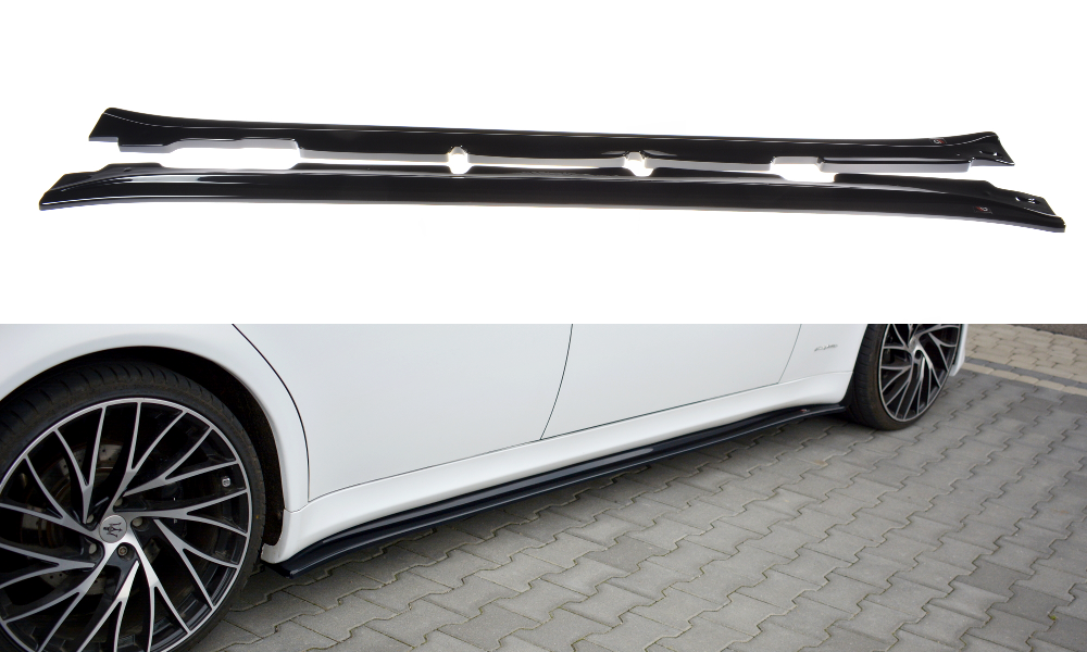 Seitenschweller Ansatz für MASERATI QUATTROPORTE MK5 FACELIFT  schwarz matt