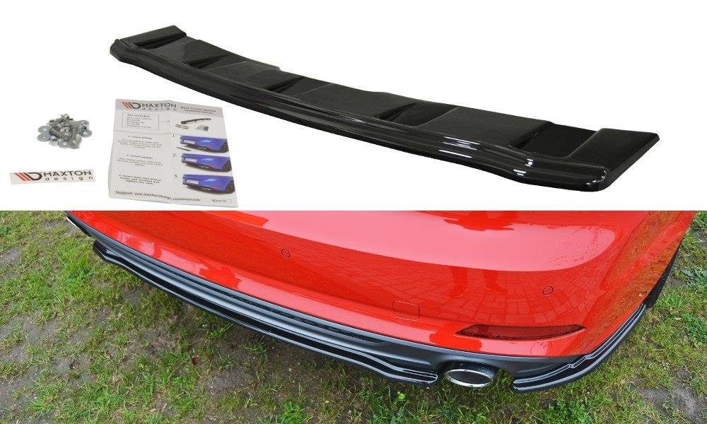 Mittlerer Diffusor Heck Ansatz für Audi A5 F5 S-Line  Carbon Look