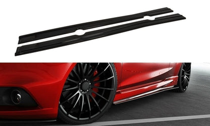 Seitenschweller Diffuser Ford Fiesta ST / ST-Line Mk7 / Mk7 FL schwarz matt