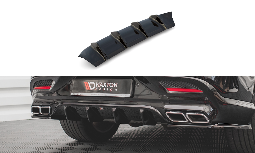 Diffusor Heck Ansatz für Mercedes-Benz GLE Coupe 63 AMG C292 Carbon Look