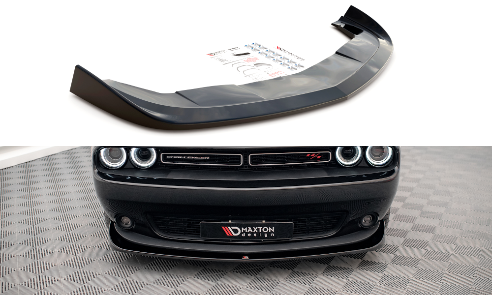 Front Ansatz für Dodge Challenger RT Mk3 Facelift schwarz Hochglanz