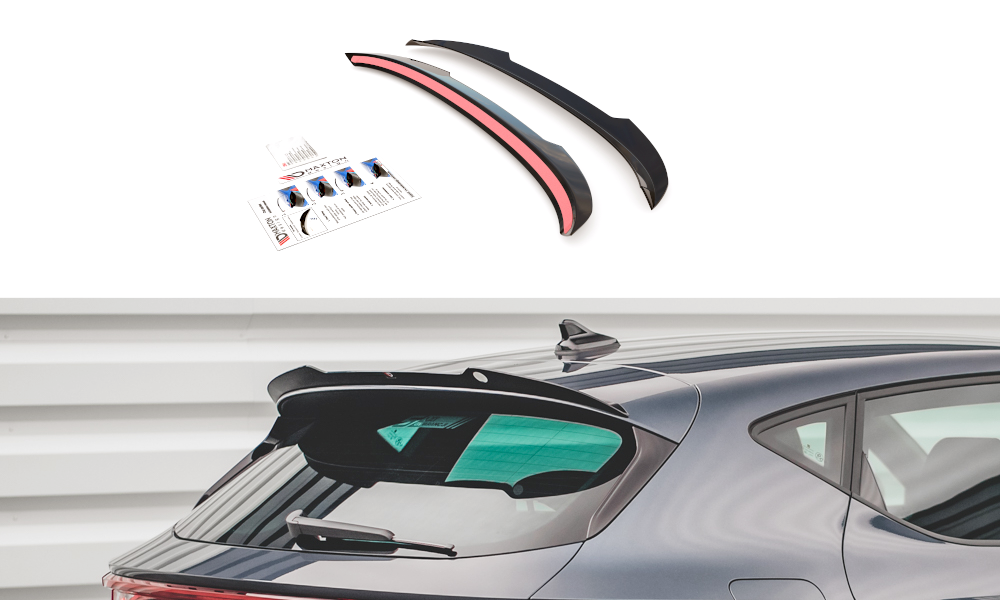 Spoiler CAP für Seat Leon FR Hatchback Mk4 schwarz Hochglanz