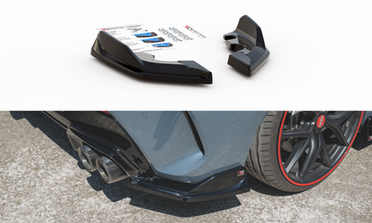 Heck Ansatz Flaps Diffusor V.4 für BMW 1er F40 M-Paket/ M135i schwarz matt