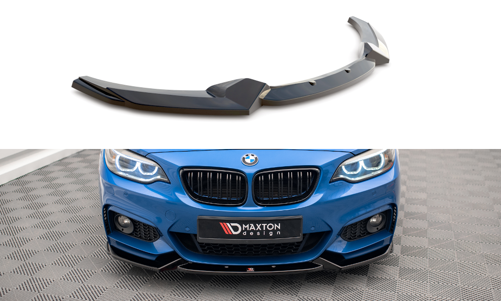 Front Ansatz V.2 für BMW 2 M-Paket F22 schwarz Hochglanz