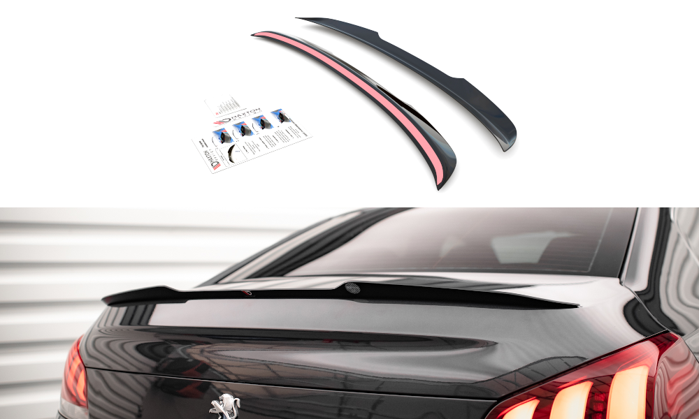Spoiler CAP für Peugeot 508 GT Mk1 Facelift schwarz matt