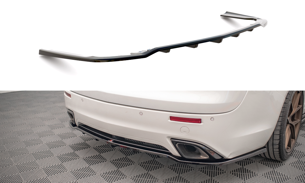 Mittlerer Diffusor Heck Ansatz DTM Look für Opel Insignia OPC Mk1 schwarz matt