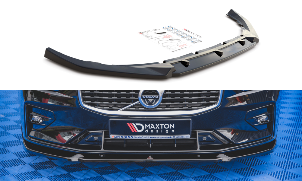 Front Ansatz V.1 für Volvo S60/V60 R-Design Mk3 schwarz matt