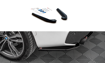 Heck Ansatz Flaps Diffusor für BMW X1 M-Paket F48 schwarz matt