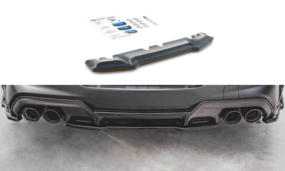 Mittlerer Diffusor Heck Ansatz für BMW M8  Gran Coupe F93 Carbon Look