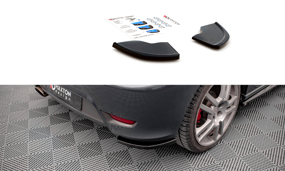 Heck Ansatz Flaps Diffusor für Seat Ibiza Cupra Mk3 schwarz matt