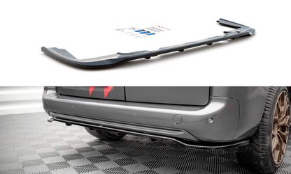 Mittlerer Diffusor Heck Ansatz DTM Look für Peugeot Partner Mk3 schwarz matt