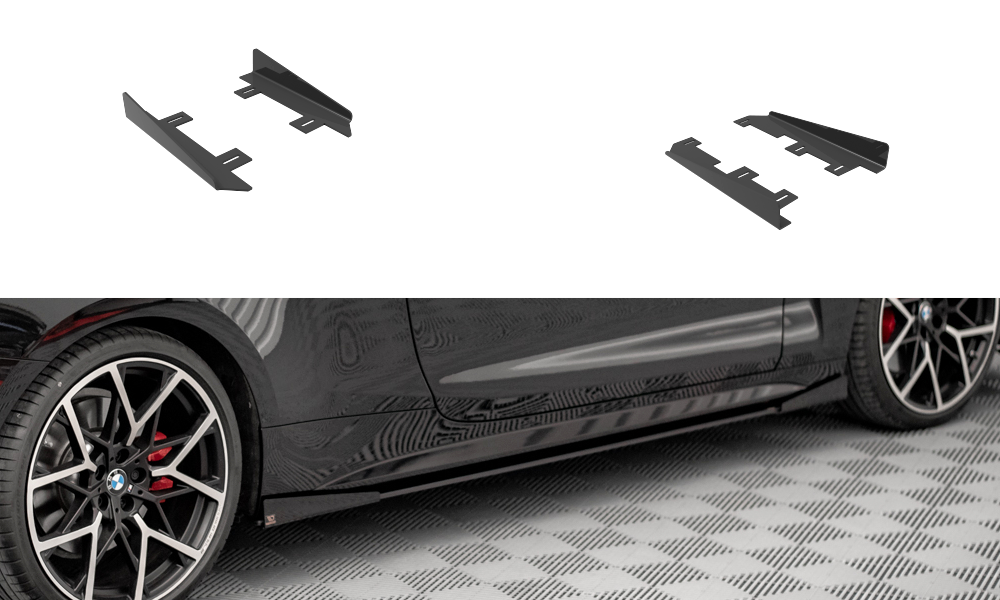Side Flaps BMW 4er M-Paket G22 schwarz Hochglanz