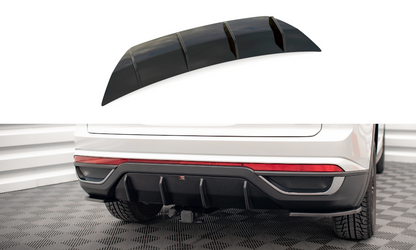 Diffusor Heck Ansatz für Volkswagen Atlas Cross Sport schwarz Hochglanz