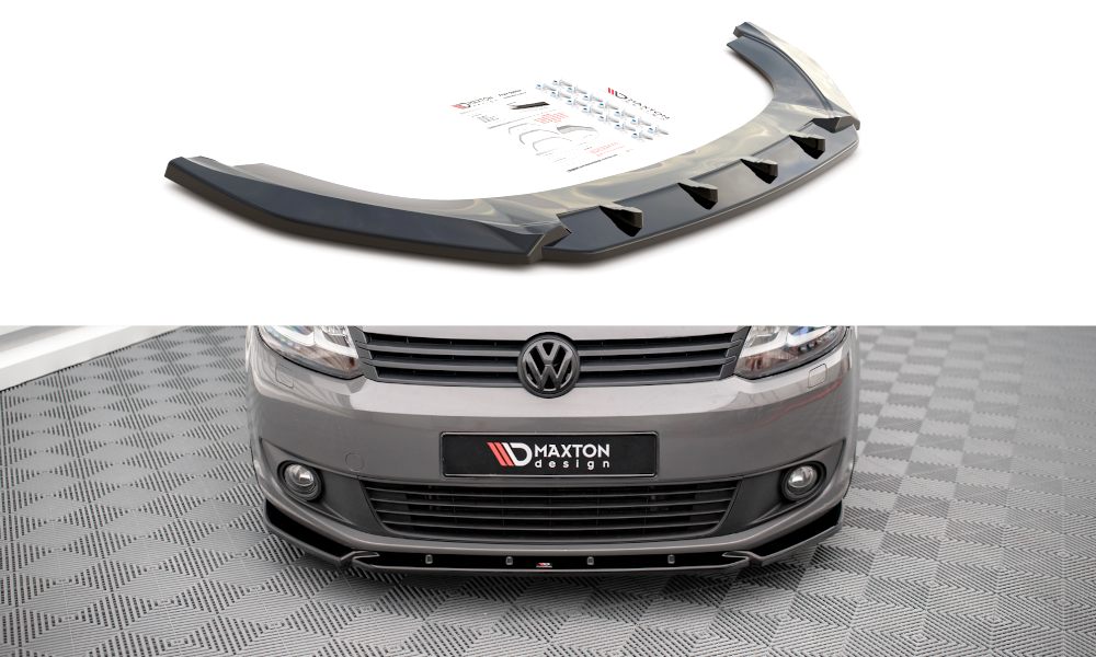 Front Ansatz für Volkswagen Caddy Mk3 Facelift schwarz Hochglanz