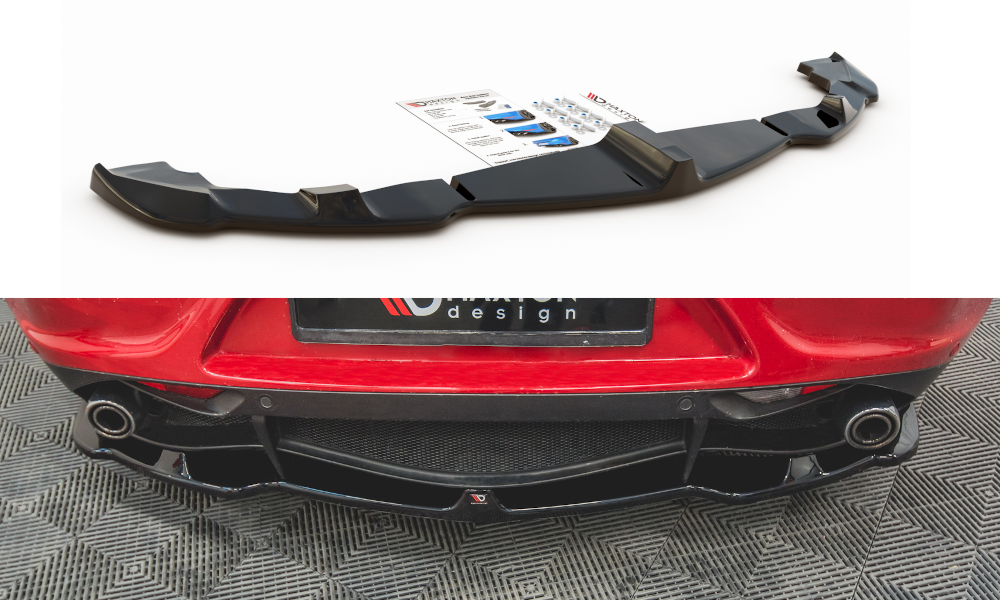 Mittlerer Diffusor Heck Ansatz für Alfa Romeo 4C Carbon Look