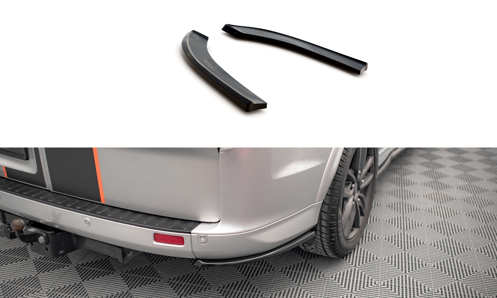Heck Ansatz Flaps Diffusor für Ford Transit Custom ST-Line Mk1 Facelift schwarz Hochglanz
