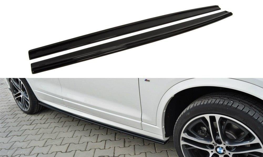 Seitenschweller Ansatz für BMW X4 M Paket Carbon Look