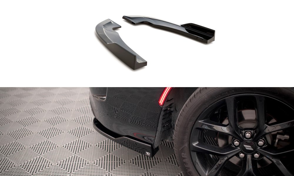 Heck Ansatz Flaps Diffusor für Dodge Charger SRT Mk7 Facelift Carbon Look
