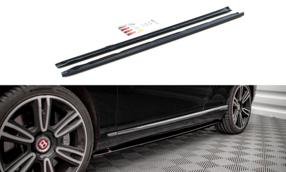 Seitenschweller Ansatz für Bentley Continental GT V8 S Mk2 schwarz matt
