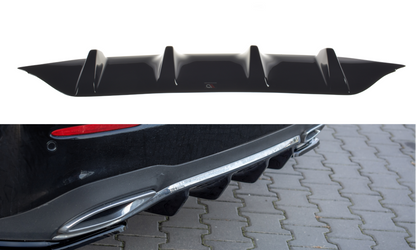Diffusor Heck Ansatz für Mercedes-Benz E43 AMG / AMG-Line W213 schwarz matt