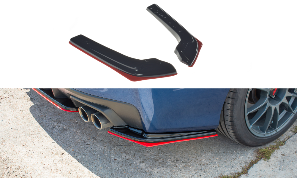 Heck Ansatz Flaps Diffusor V.2 für SUBARU WRX STI schwarz matt