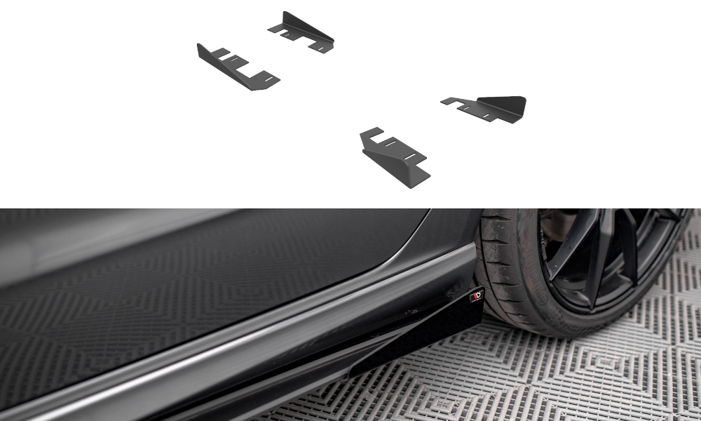 Side Flaps Audi S3 Sportback 8V Facelift schwarz Hochglanz