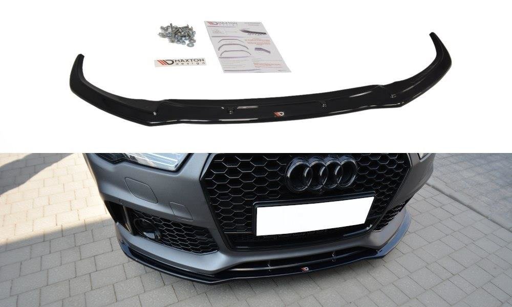 Front Ansatz V.1 für Audi RS7 Facelift schwarz Hochglanz