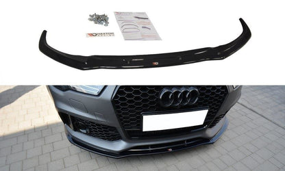 Front Ansatz V.1 für Audi RS7 Facelift schwarz Hochglanz