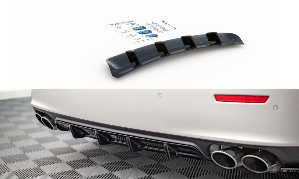 Diffusor Heck Ansatz für Maserati Ghibli Mk3 schwarz matt