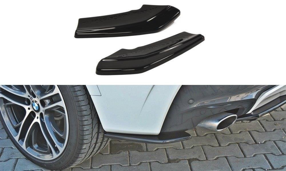 Heck Ansatz Flaps Diffusor für BMW X4 M Paket schwarz matt