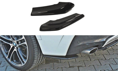 Heck Ansatz Flaps Diffusor für BMW X4 M Paket schwarz matt