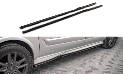 Seitenschweller Ansatz für Ford Transit Custom ST-Line Mk1 Facelift schwarz Hochglanz