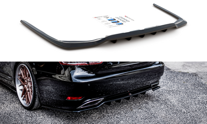 Mittlerer Diffusor Heck Ansatz DTM Look für Lexus LS Mk4 Facelift schwarz matt