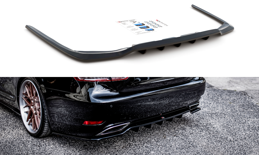 Mittlerer Diffusor Heck Ansatz DTM Look für Lexus LS Mk4 Facelift Carbon Look