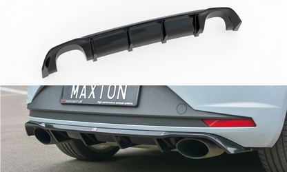 Diffusor Heck Ansatz für Seat Leon III Cupra schwarz matt