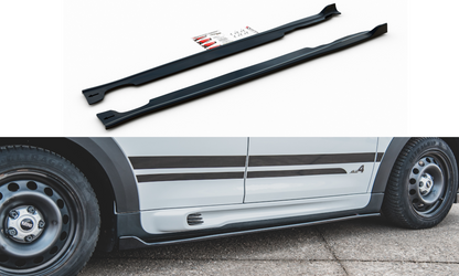 Seitenschweller Ansatz für Mini Countryman Mk1 JCW  Carbon Look
